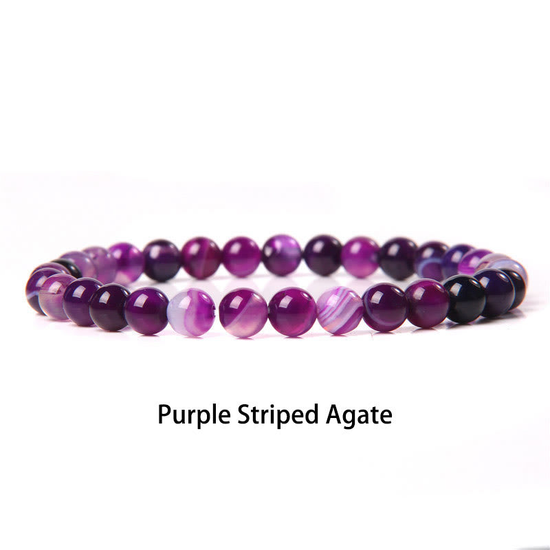 Buddha Stones 6mm Varie Pietre Cristallo Nero Glitter Pietra Occhio di Tigre Rosso Perline Braccialetto di Protezione