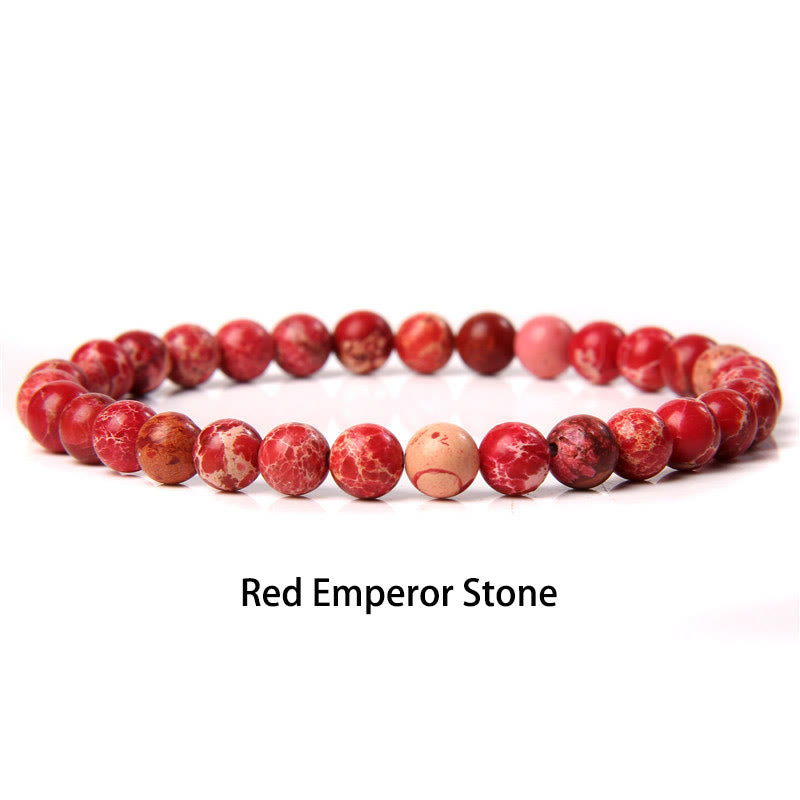 Buddha Stones 6mm Varie Pietre Cristallo Nero Glitter Pietra Occhio di Tigre Rosso Perline Braccialetto di Protezione