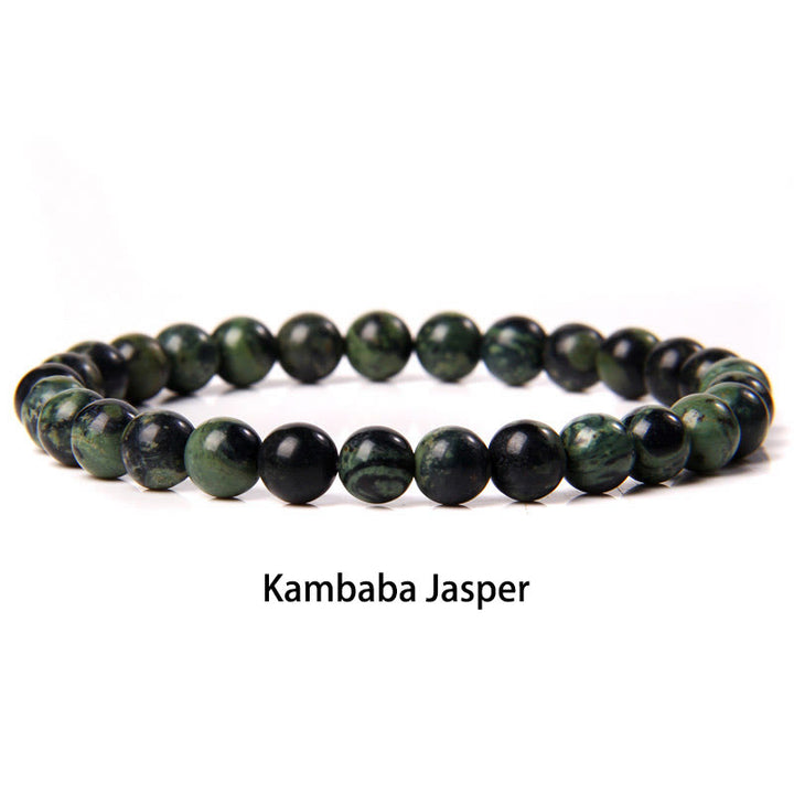 Buddha Stones 6mm Varie Pietre Cristallo Nero Glitter Pietra Occhio di Tigre Rosso Perline Braccialetto di Protezione