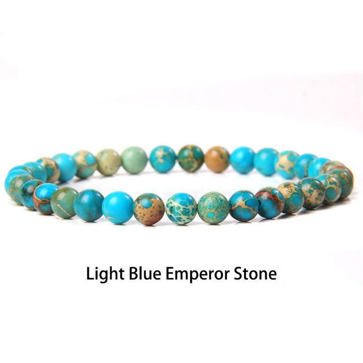 Buddha Stones 6mm Varie Pietre Cristallo Nero Glitter Pietra Occhio di Tigre Rosso Perline Braccialetto di Protezione