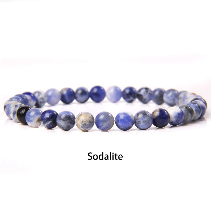 Buddha Stones 6mm Varie Pietre Cristallo Nero Glitter Pietra Occhio di Tigre Rosso Perline Braccialetto di Protezione