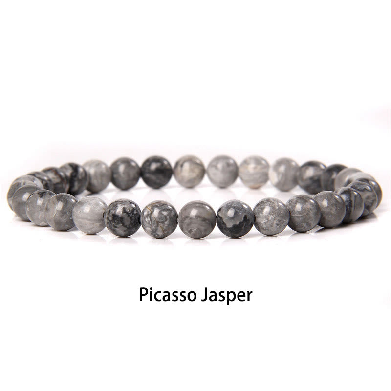 Buddha Stones 6mm Varie Pietre Cristallo Nero Glitter Pietra Occhio di Tigre Rosso Perline Braccialetto di Protezione