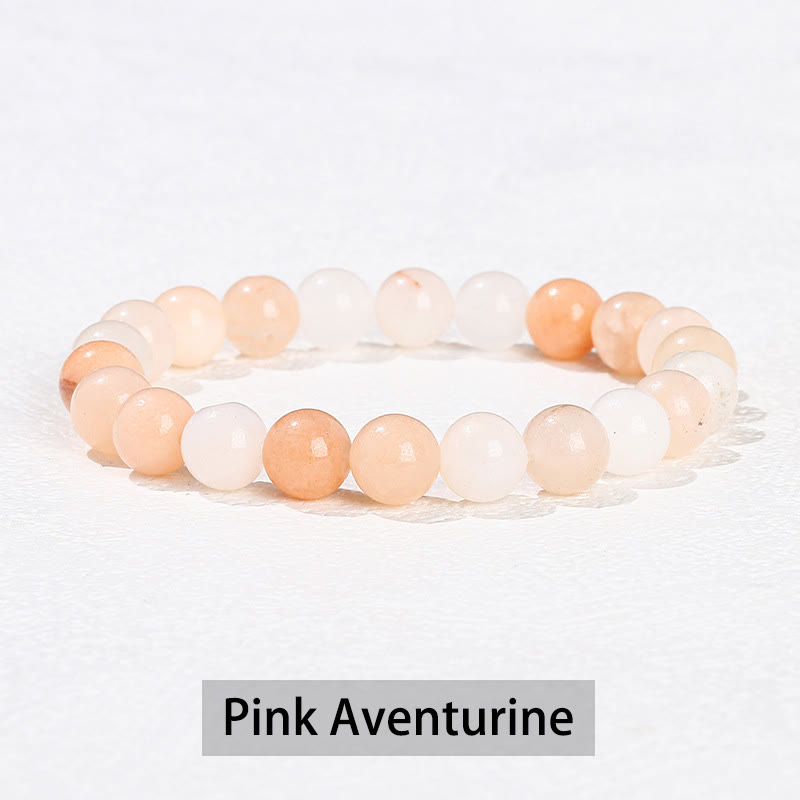 Buddha Stones Vari cristalli Ametista Avventurina verde Quarzo rosa Braccialetto curativo