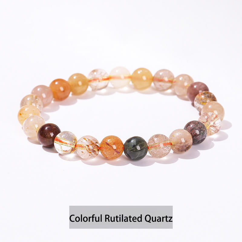 Buddha Stones Vari cristalli Ametista Avventurina verde Quarzo rosa Braccialetto curativo