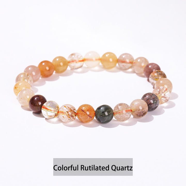 Buddha Stones Vari cristalli Ametista Avventurina verde Quarzo rosa Braccialetto curativo
