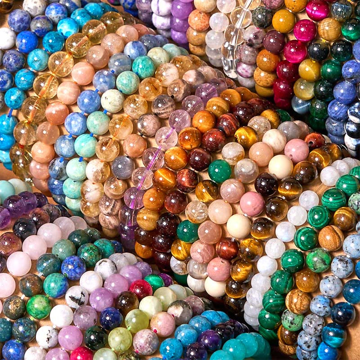 Bracciale della calma con vari cristalli di pietra di Buddha, malachite, lazurite, lapislazzuli, emimorfite - image 1