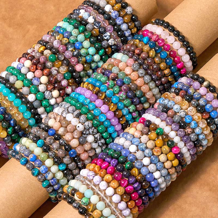 Bracciale della calma con vari cristalli di pietra di Buddha, malachite, lazurite, lapislazzuli, emimorfite - image 2