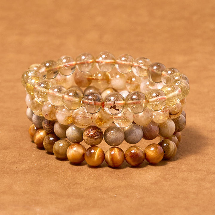 Braccialetto Buddha Stones Boost Confidence Yellow Series Happiness Positive