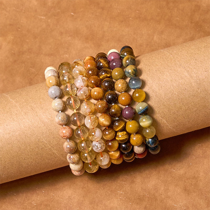 Braccialetto Buddha Stones Boost Confidence Yellow Series Happiness Positive