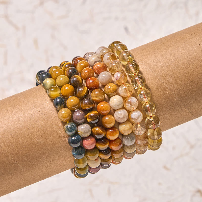 Braccialetto Buddha Stones Boost Confidence Yellow Series Happiness Positive