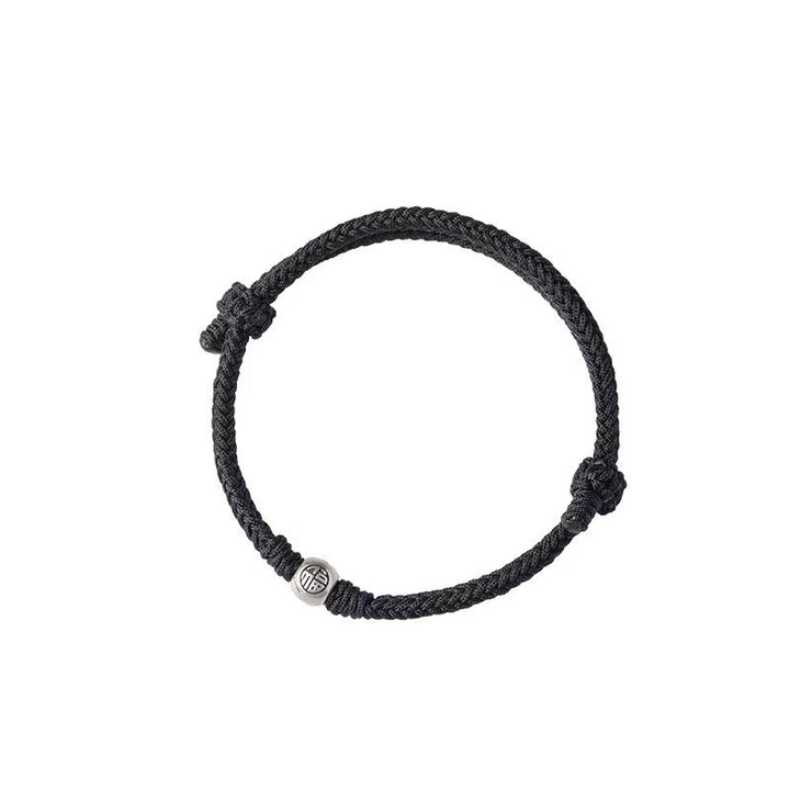 Braccialetto della fortuna intrecciato con perline di Fu in argento sterling 925, fatto a mano , Buddha Stones - image 13