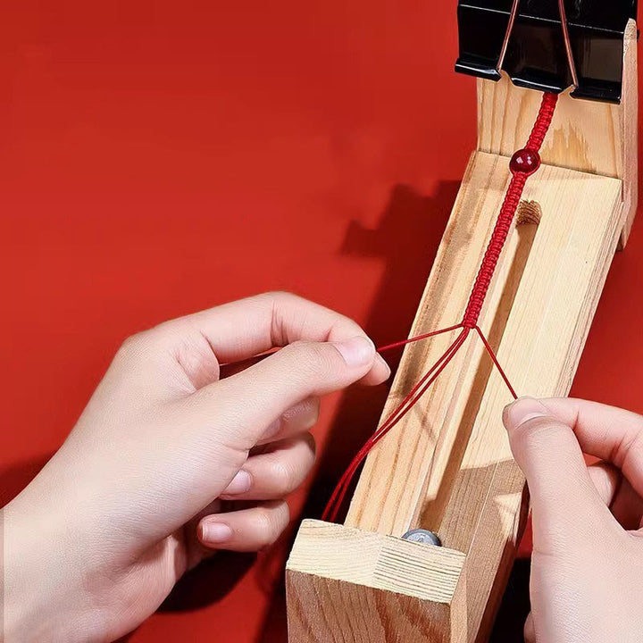 Braccialetto portafortuna Fu in argento sterling 925 con cordino rosso intrecciato fatto a mano con Buddha Stones - image 10