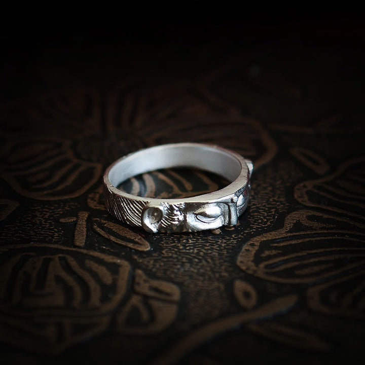 Anello di protezione per gli occhi del Buddha in argento sterling 999 Buddha Stones - image 7