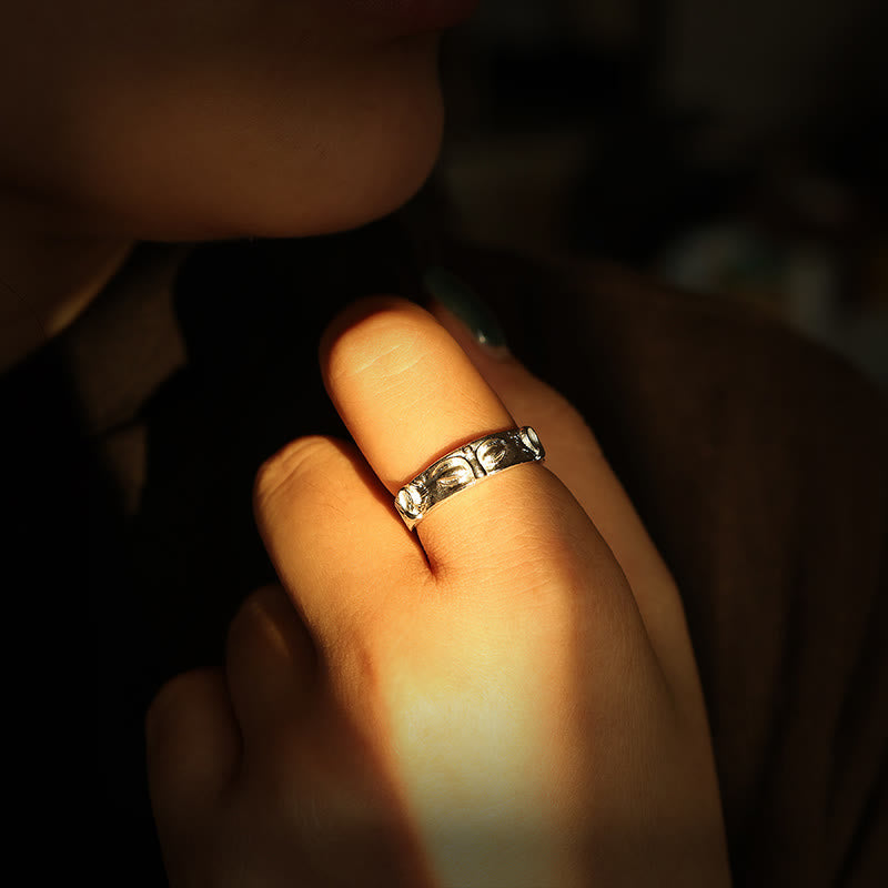 Anello di protezione per gli occhi del Buddha in argento sterling 999 Buddha Stones - image 3