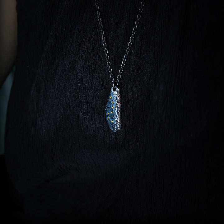 Collana con ciondolo in argento sterling 999 con ciondolo a forma di carrozza Buddha Stones