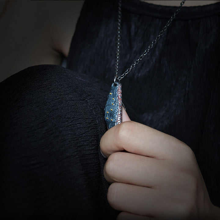 Collana con ciondolo in argento sterling 999 con ciondolo a forma di carrozza Buddha Stones