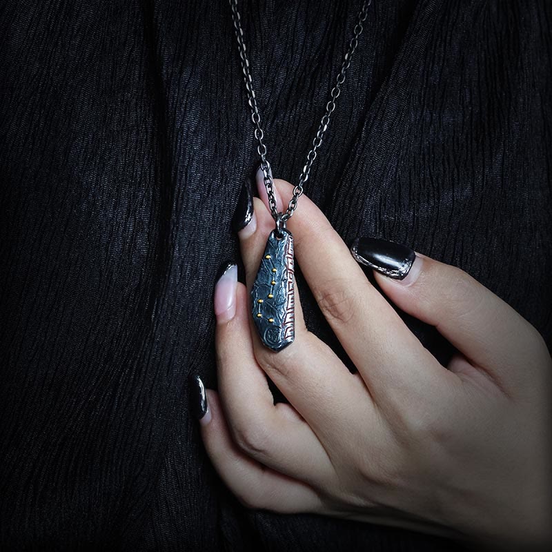 Collana con ciondolo in argento sterling 999 con ciondolo a forma di carrozza Buddha Stones - image 4