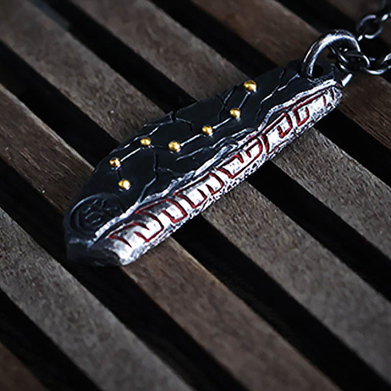 Collana con ciondolo in argento sterling 999 con ciondolo a forma di carrozza Buddha Stones