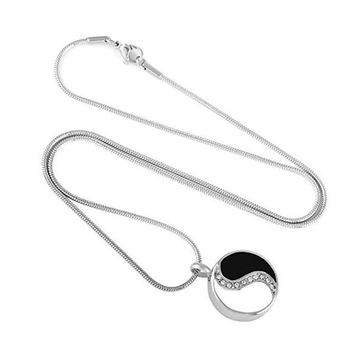 Collana con ciondolo in acciaio al titanio Buddha Stones Yin Yang Harmony - image 3