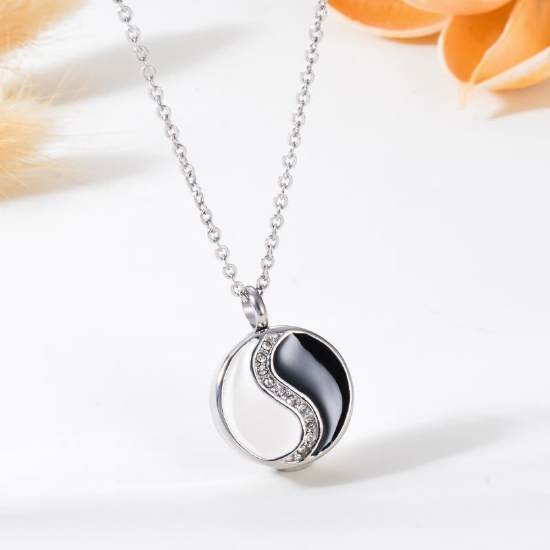 Collana con ciondolo in acciaio al titanio Buddha Stones Yin Yang Harmony - Acciaio al titanio YIN YANG - image 1