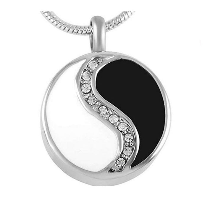 Collana con ciondolo in acciaio al titanio Buddha Stones Yin Yang Harmony - image 4