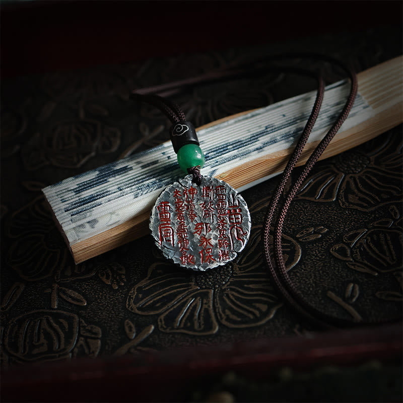 Buddha Stones Argento Sterling 999 Oro 24k Bagua Tai Chi Yin Yang Design Fantasmi di montagna Spendere soldi Collana pendente Armonia - image 4
