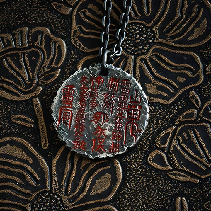 Buddha Stones Argento Sterling 999 Oro 24k Bagua Tai Chi Yin Yang Design Fantasmi di montagna Spendere soldi Collana pendente Armonia - image 9