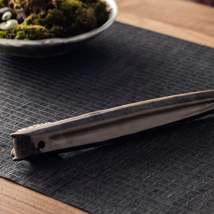 Buddha Stones Pescatore Zen Guarigione Marrone Ceramica Bastoncino Incenso Bruciatore Decorazione - image 6