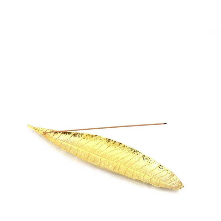 Decorazione bruciatore di incenso curativo in foglia orientale in lega Buddha Stones - Foglia d'oro 24,6*5,3*1,4 cm - image 5
