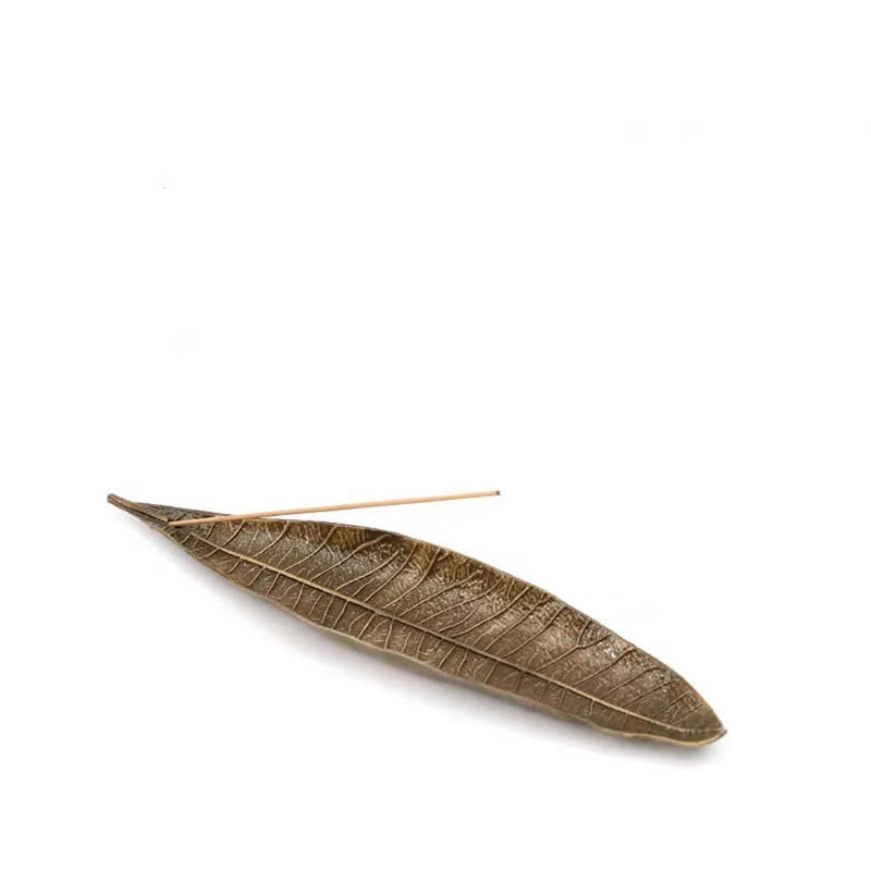 Decorazione bruciatore di incenso curativo in foglia orientale in lega Buddha Stones - image 1