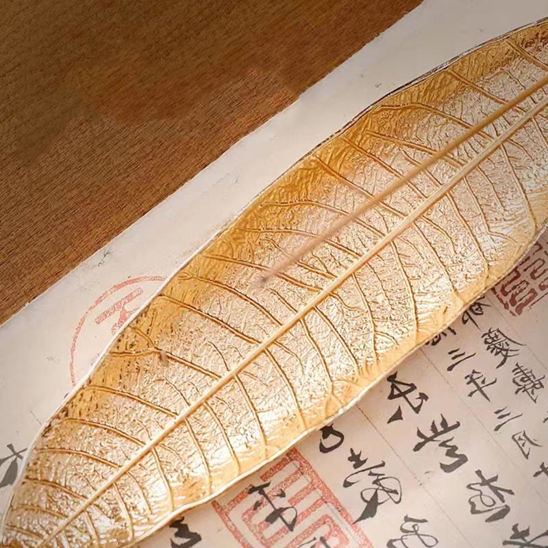 Decorazione bruciatore di incenso curativo in foglia orientale in lega Buddha Stones - image 6