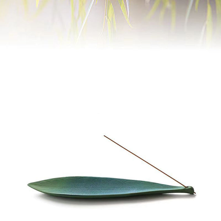 Buddha Stones, foglie di salice, bruciatore di incenso in ceramica curativo, decorazione - image 3