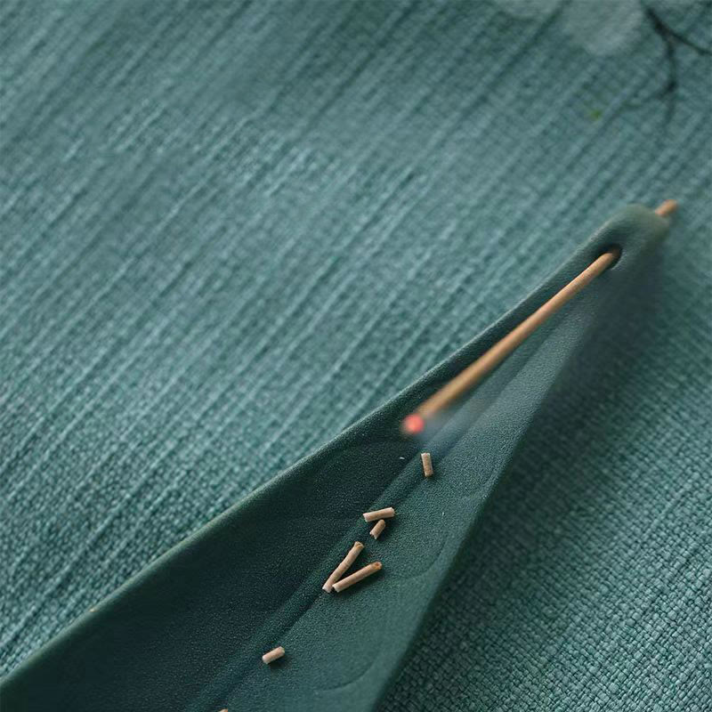 Buddha Stones, foglie di salice, bruciatore di incenso in ceramica curativo, decorazione - image 7