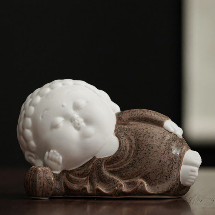 Buddha Stones Buddha seduto in piedi reclinato in ceramica bruciatore di incenso curativo decorazione da scrivania