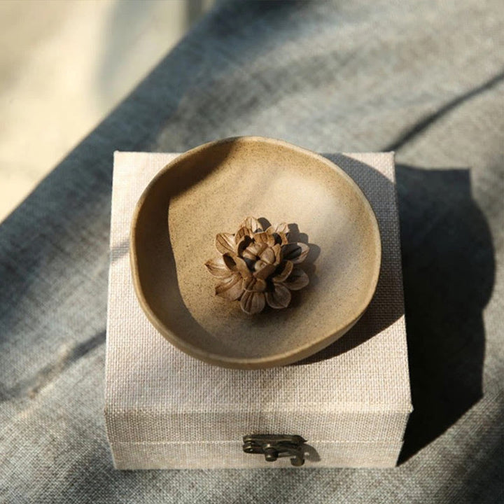 Buddha Stones Lotus Piedistallo Guarigione Ceramica Bruciatore di Incenso Decorazione