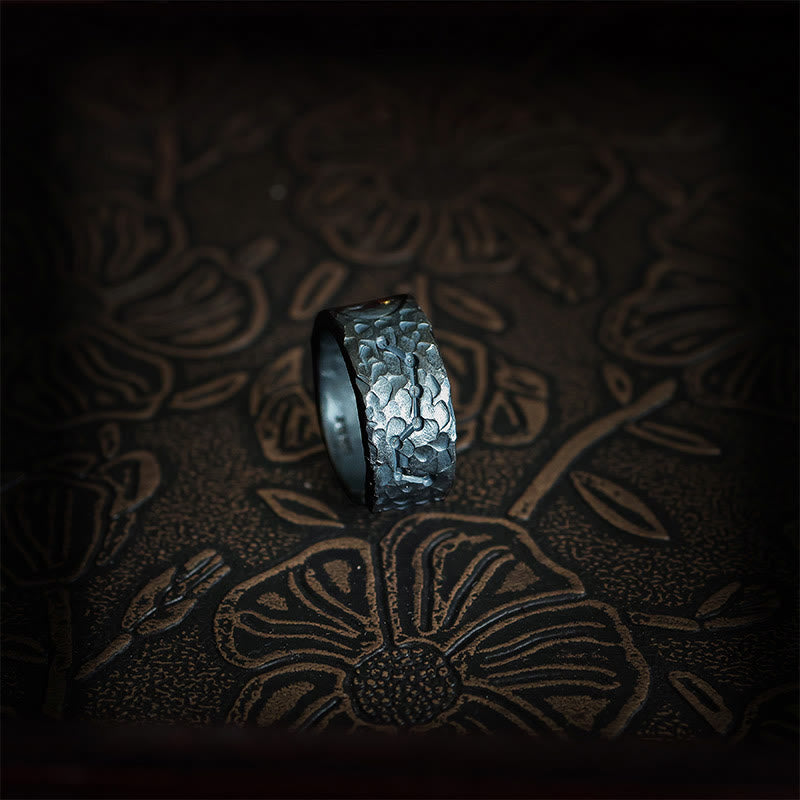 Anello in argento sterling 999 Buddha Stones simbolo dell'equilibrio Yin Yang