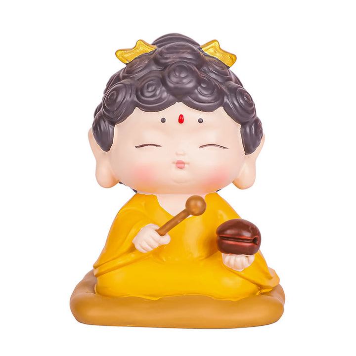 Buddha Stones Meditazione Loto Amitabha Buddha Statua in resina Compassione Decorazione per la casa
