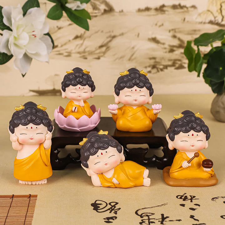 Buddha Stones Meditazione Loto Amitabha Buddha Statua in resina Compassione Decorazione per la casa