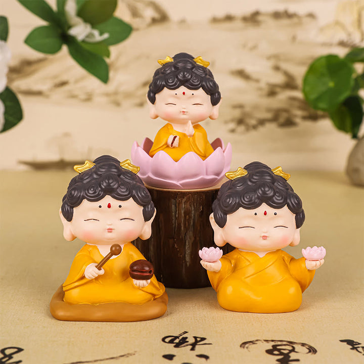 Buddha Stones Meditazione Loto Amitabha Buddha Statua in resina Compassione Decorazione per la casa