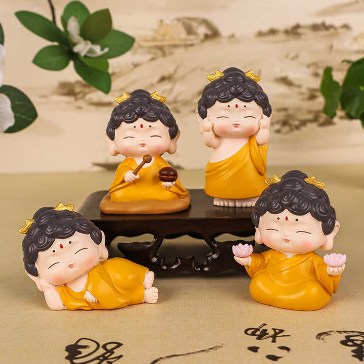 Buddha Stones Meditazione Loto Amitabha Buddha Statua in resina Compassione Decorazione per la casa