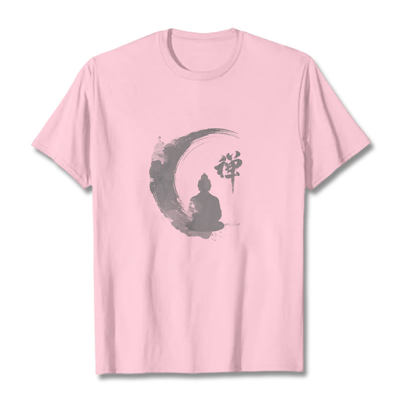 Maglietta in cotone con motivo Buddha Stones in meditazione - Rosa chiaro - 2XL - image 9