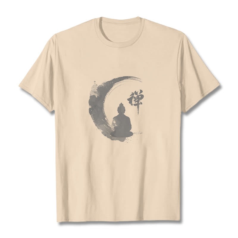 Maglietta in cotone con motivo Buddha Stones in meditazione - Biscotto - 2XL - image 17