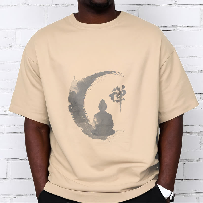 Maglietta in cotone con motivo Buddha Stones in meditazione - image 17