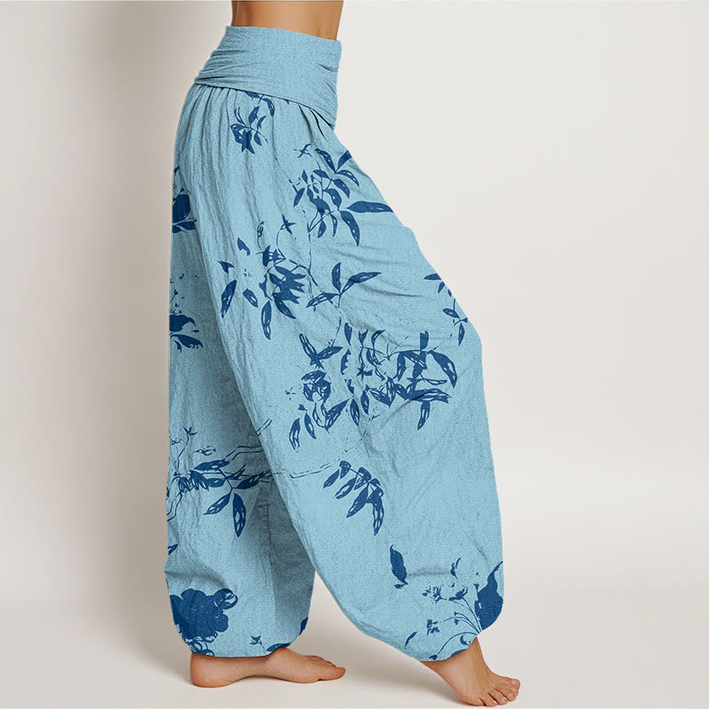 Pantaloni harem elastici in vita da donna con motivo a rami Buddha Stones - image 6
