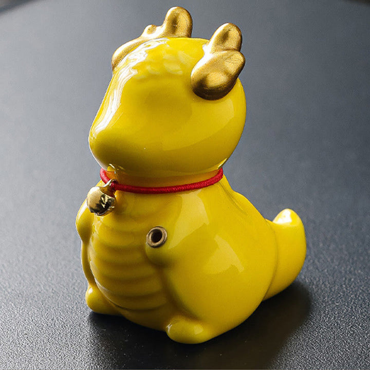 Buddha Stones Dragon Bell Guarigione Bruciatore di incenso in ceramica Decorazione da scrivania
