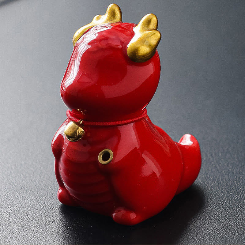 Buddha Stones Dragon Bell Guarigione Bruciatore di incenso in ceramica Decorazione da scrivania