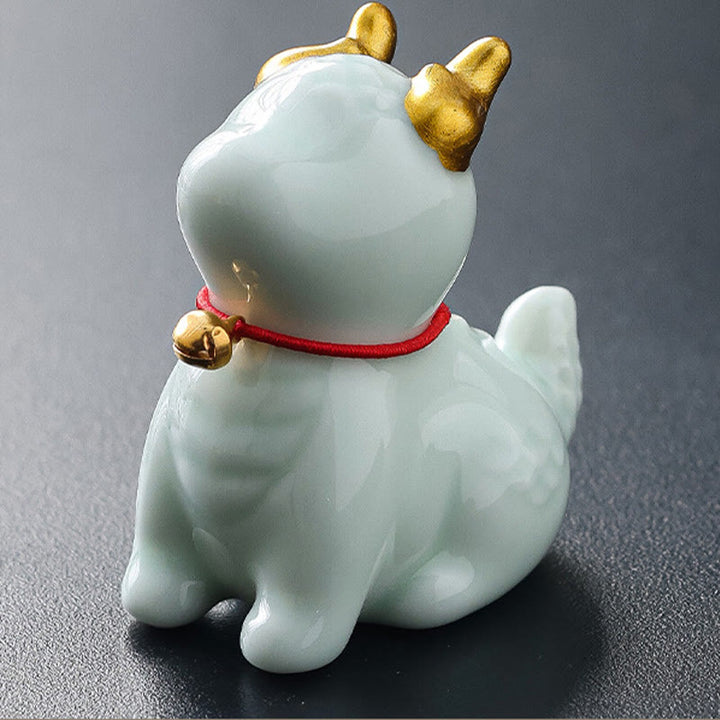 Buddha Stones Dragon Bell Guarigione Bruciatore di incenso in ceramica Decorazione da scrivania