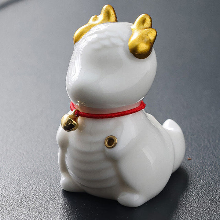 Buddha Stones Dragon Bell Guarigione Bruciatore di incenso in ceramica Decorazione da scrivania
