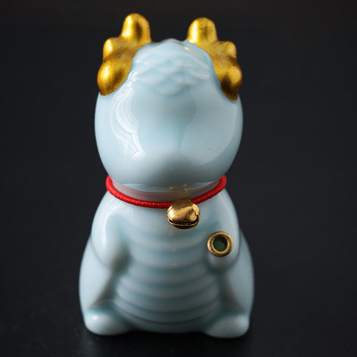Buddha Stones Dragon Bell Guarigione Bruciatore di incenso in ceramica Decorazione da scrivania