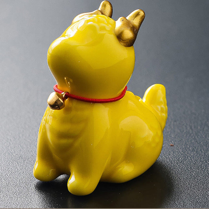Buddha Stones Dragon Bell Guarigione Bruciatore di incenso in ceramica Decorazione da scrivania